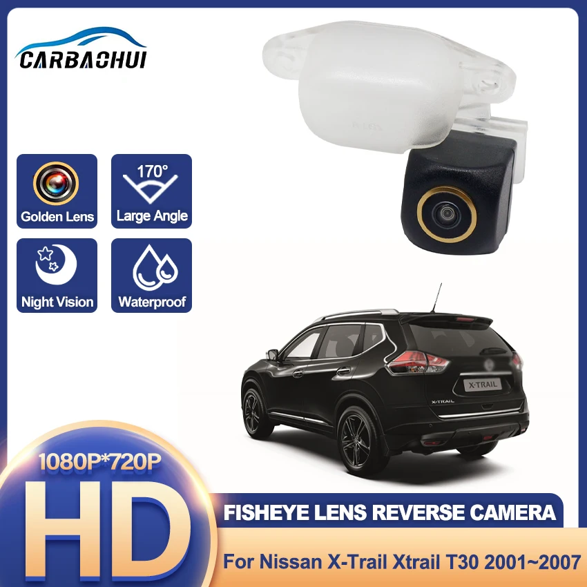 Rear View camera For Nissan X-Trail Xtrail T30 2001~2007 CCD Night Vision Reverse Camera license plate Camera Golden Lens