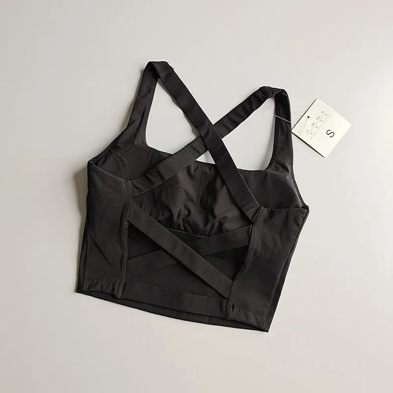 Nahtloser Sport-BH, sexy Yoga-Fitness-Top, Sport-Laufunterwäsche, Push-Up-BH, Sportbekleidung, Bralette für Damen – Detail 3