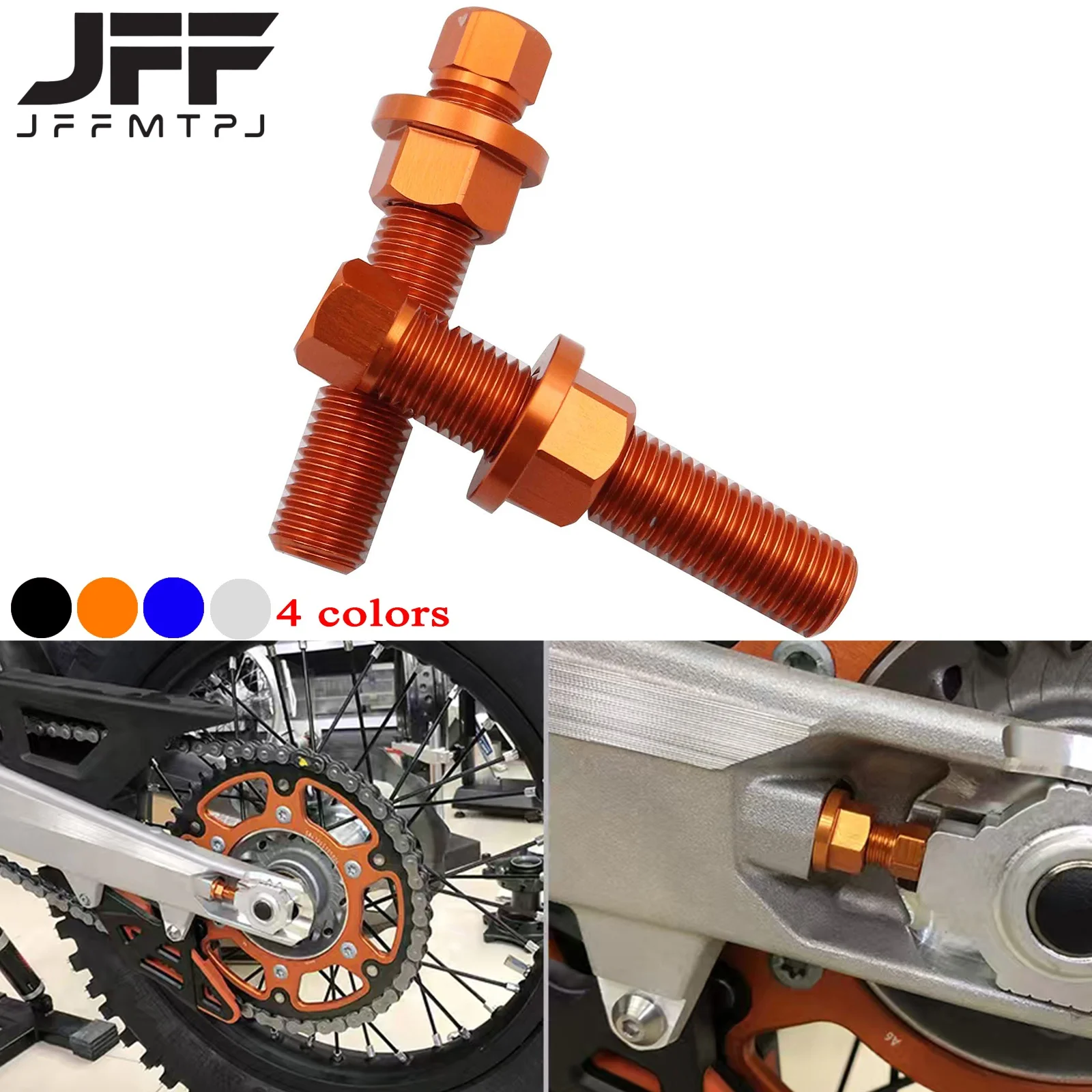 Image of CNC-Kettenregler M10 Schrauben und Muttern für KTM 690 790 890 950 990 1090 1190 1290 ADVENTURE DUKE ENDURO SMC R 2004–2023 2024