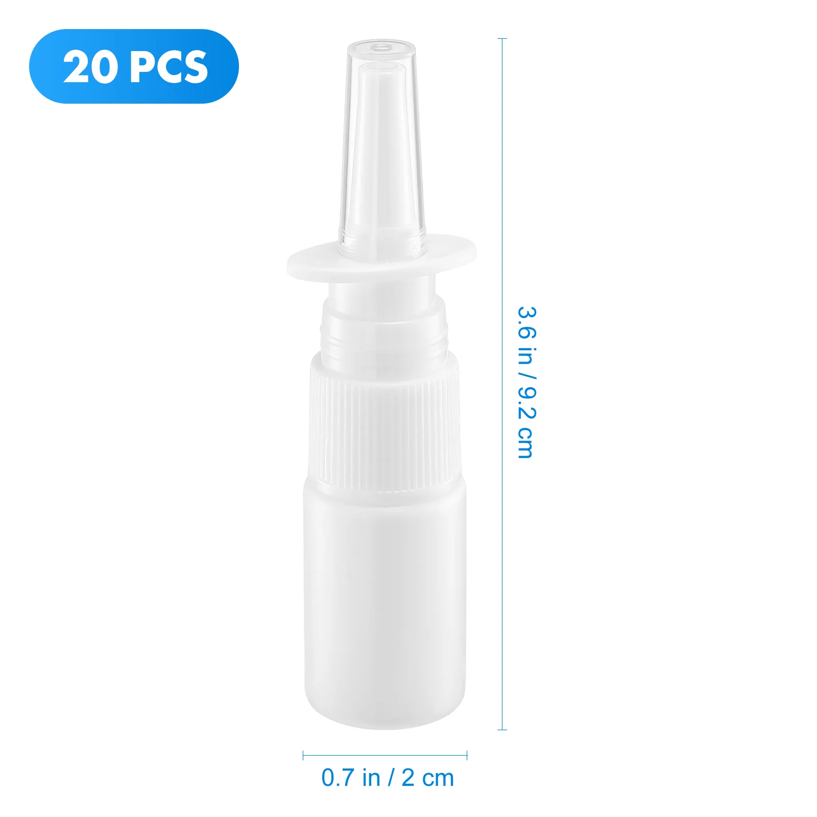 20 Pcs Spray Bottle Mist Misting Bottles Sprayer Fine Nasal Empty Mister Travel