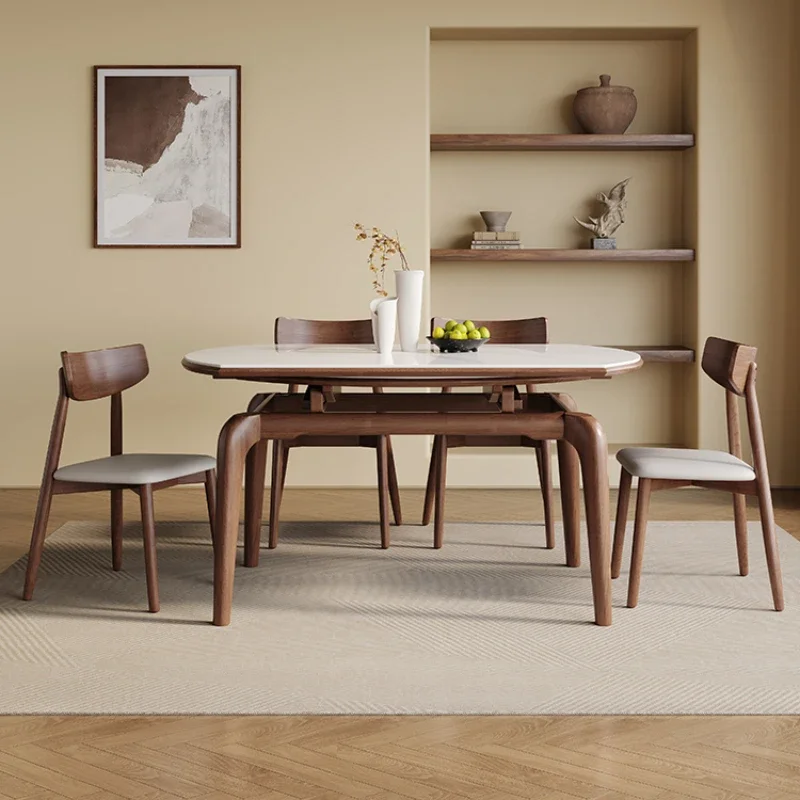 

Elegant Dining Tables Round Table Kitchen Oval Luxury Chairs Multifunction Home Furniture Restaurant Muebles Rectangular Room