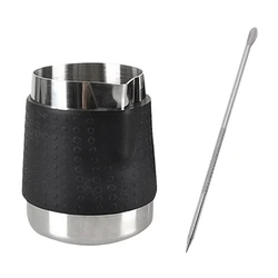 HOT SALE 350ML Stainless Steel Milk Frothing Jug With Decorating Pen Milk Pitcher Espresso Coffee Pitcher For Coffee Latte