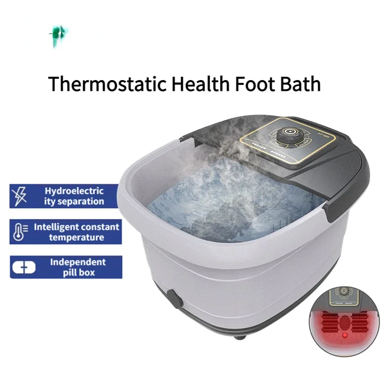 

JKR Foot Spa Bath Massage Machine 12 Roller Heated Feet Washing Tub Relieve Fatigue Constant Temperature Foot Care For Home Gift