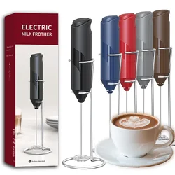 Espumador de leite elétrica máquina de café misturador de mão cappuccino espuma de solo liquidificador batedor de ovos tipo conveniente pequeno poder