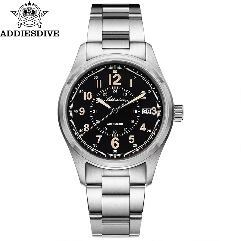 ADDIESDIVE Automatic Man Watch Sapphire Glass Luminous Retro Men's Watches Stainless Steel AR Coating 200m Waterproof Wristwatch