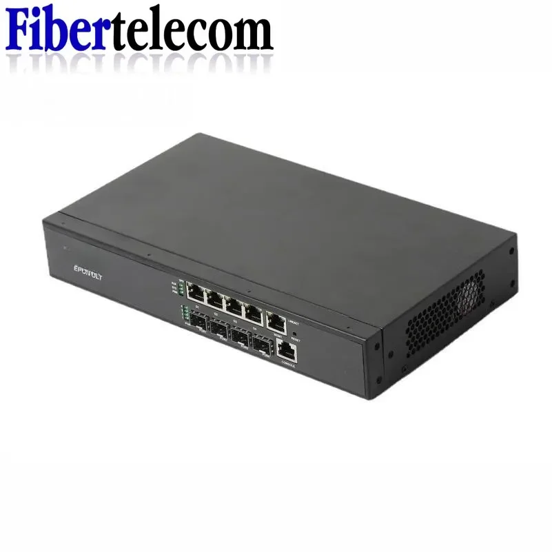 Epon OLT 4 ports ftth olt AC100-240V Access 256 onus 4pon olt work with EPON XPON onu PX20+++ PON SFP moules 9db