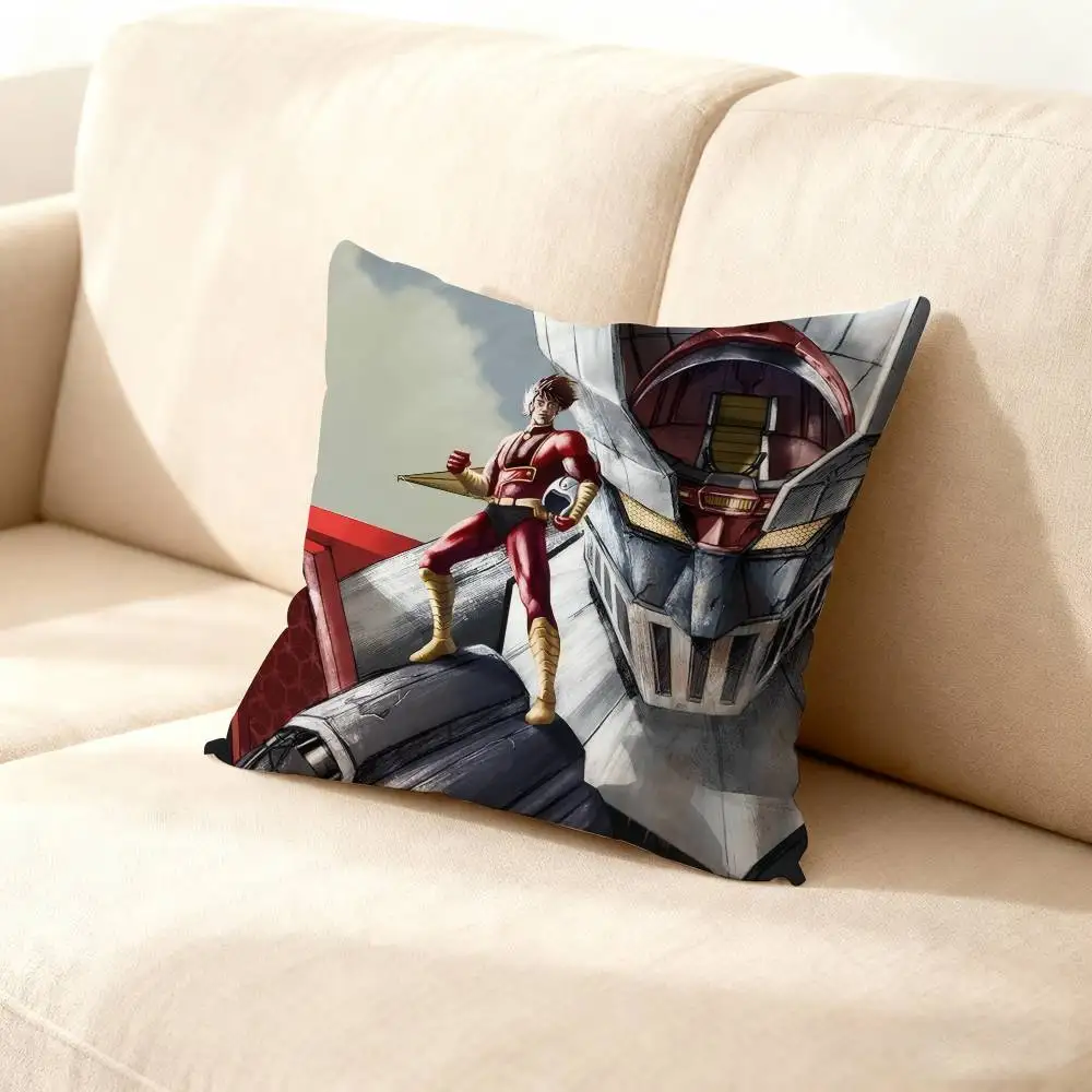

Anime M-Mazinger Z Robot Pillow Case For Sofa Decor Car Office Room Printing Cushion Cover Decorations and Protector