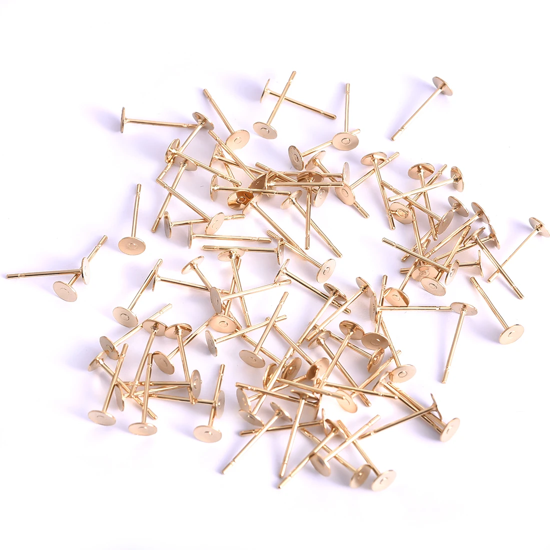 20/50pcs/Bage Stainless Steel Dia 3-10mm Ear Nail Base Stud Earrings Back Plug Ear Pins Ball Needles DIY Jewelry Earring Making