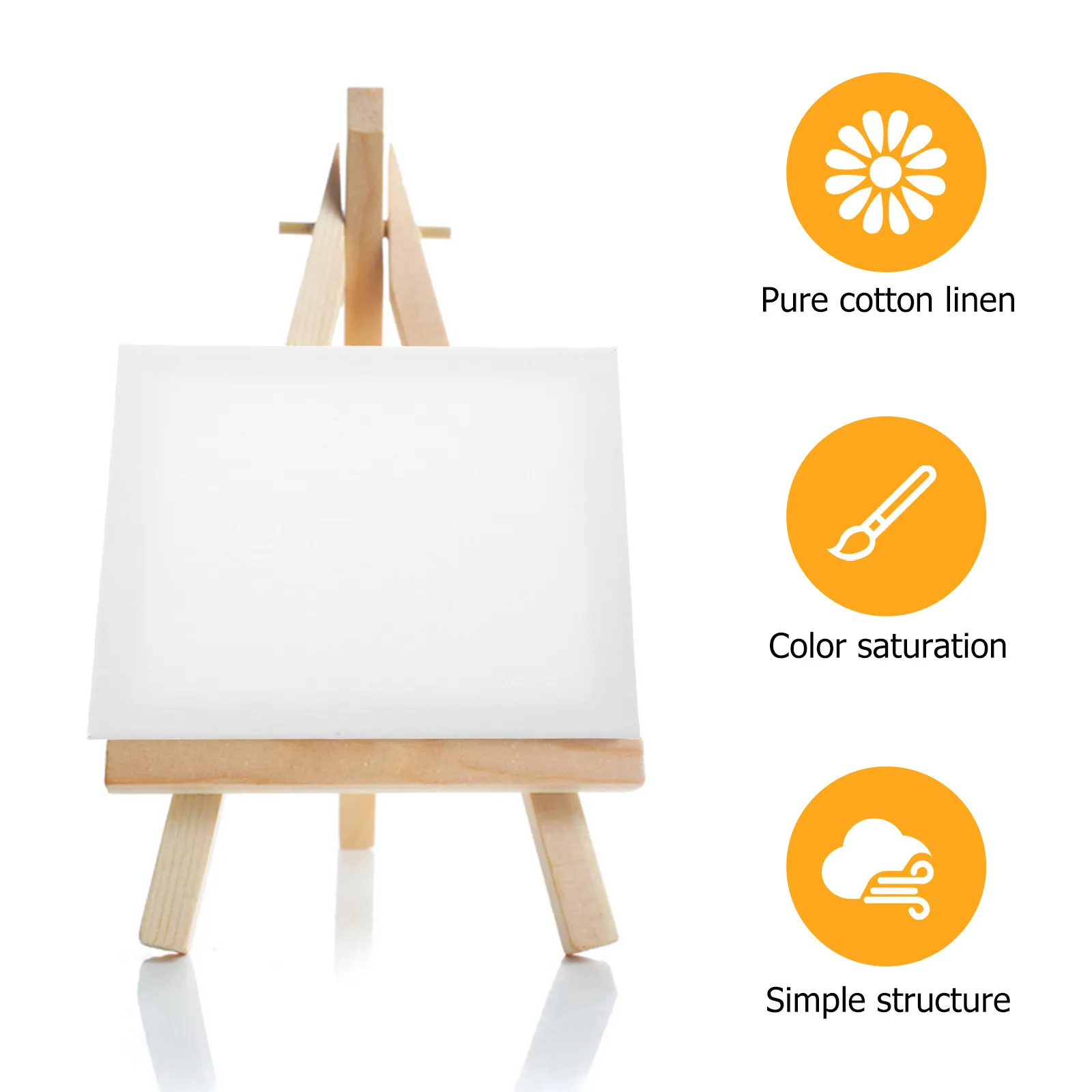5Pcs Oil Painting Canvas Boards Safe Wood Frame Thin Lightweight Drawing Panels for Beginners Artists Painting Practice DIY Art