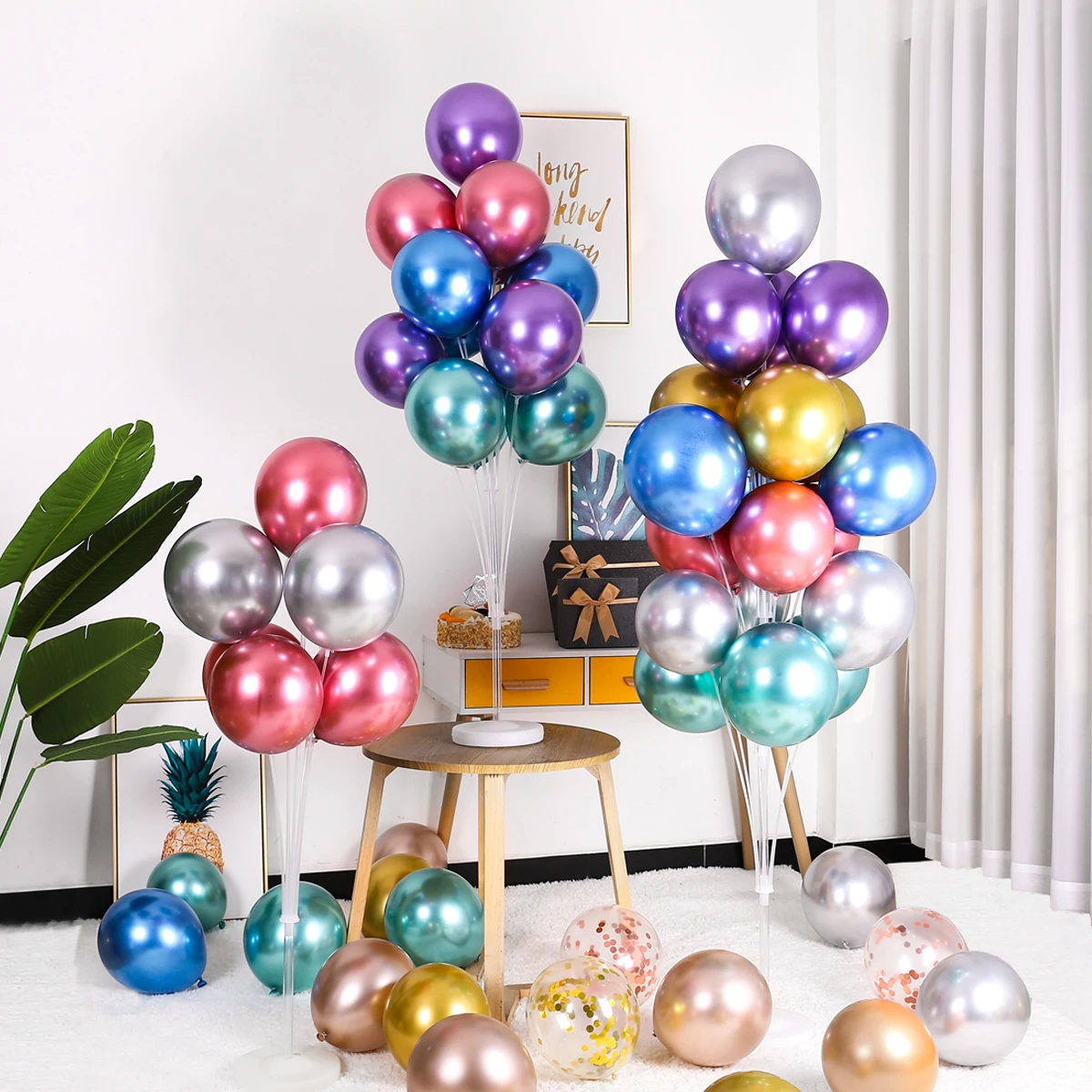 Porta palloncini Porta palloncini Colonna Coriandoli Palloncini Matrimonio Compleanno Decorazione festa Bambini Baby Shower Balons Forniture di