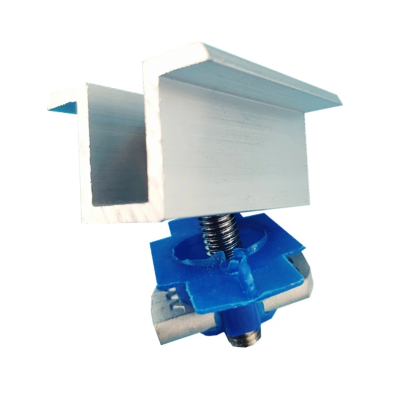 Y1UD 10 Pcs Solar Panel Adjustable Mid Clamps Solar Panel Mounting Bracket Clamp Solar System Accessories Easy to Install