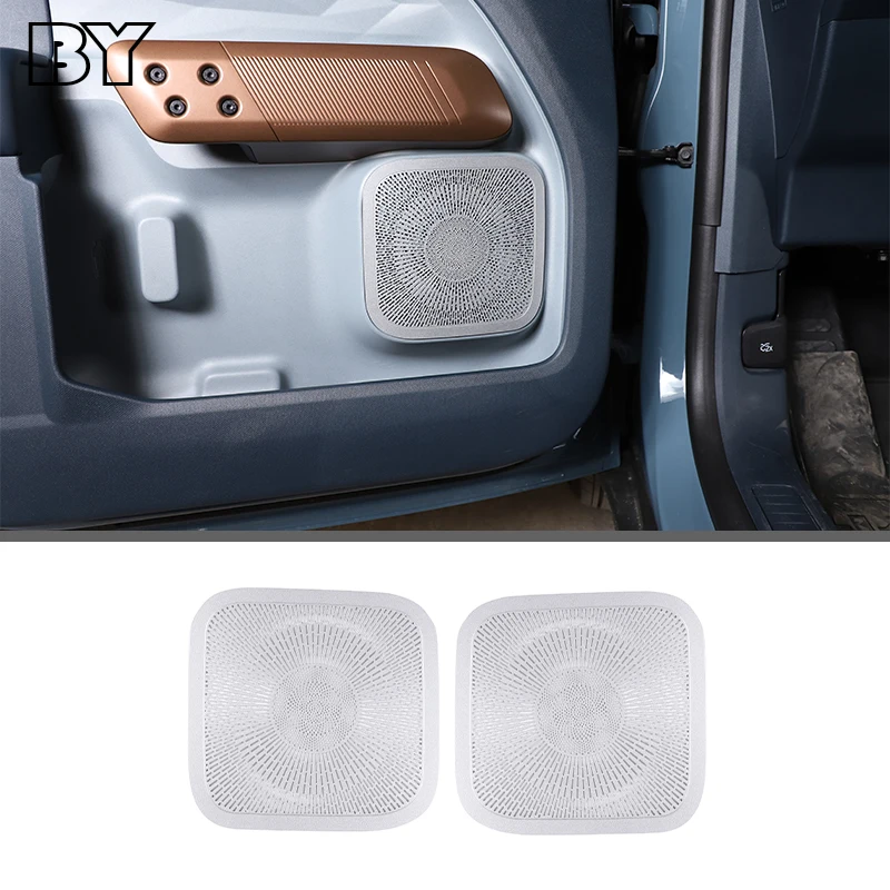 

Car Door Stereo Speaker Sticker Cover Trim Horn Audio Decoration For Ford Maverick 2022 Accessories Stainless Steel