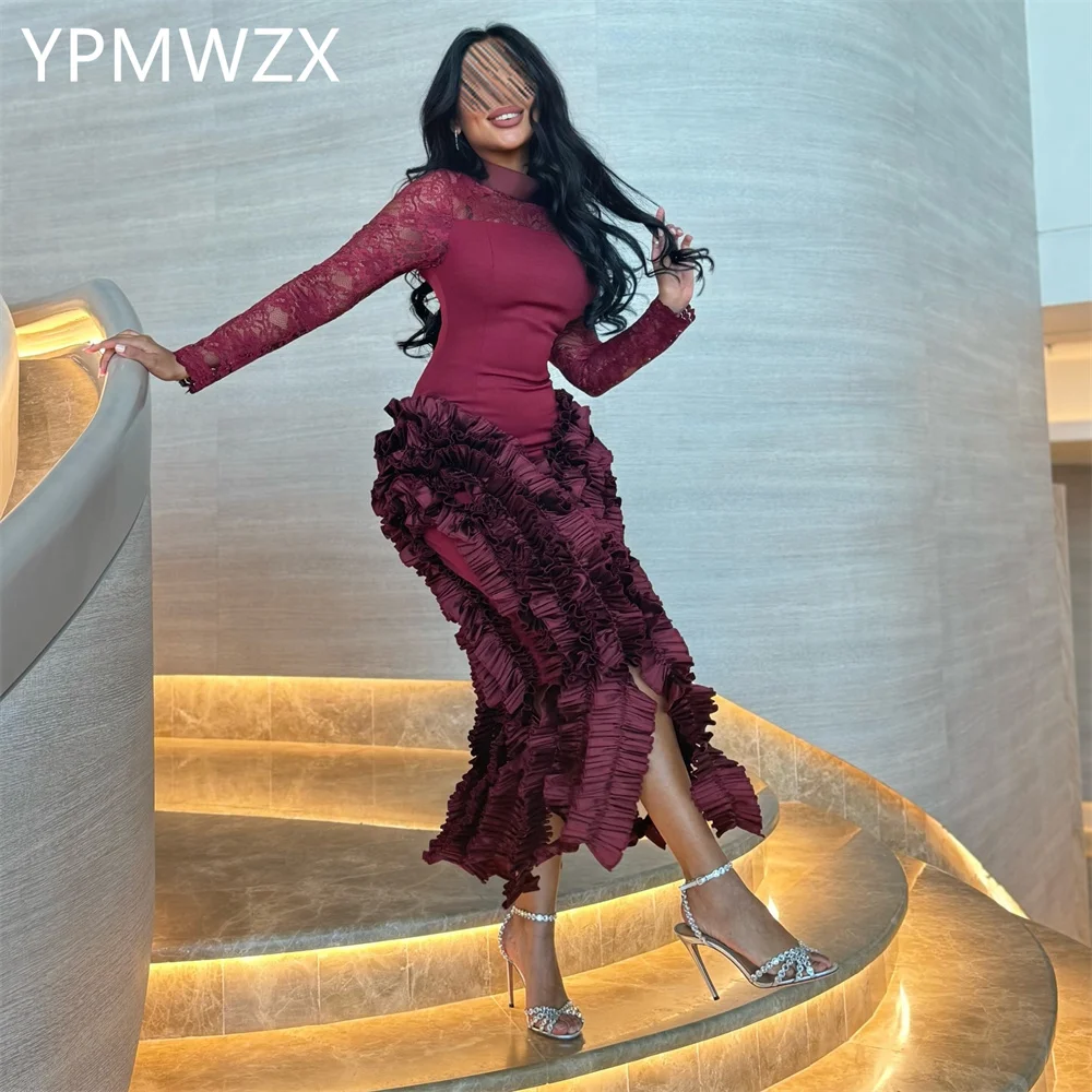 Customized Prom Gown Formal Evening Dress YPMWZX Asymmetrical Column Floor Length Skirts Bespoke Occasion Dresses Women Party Oc