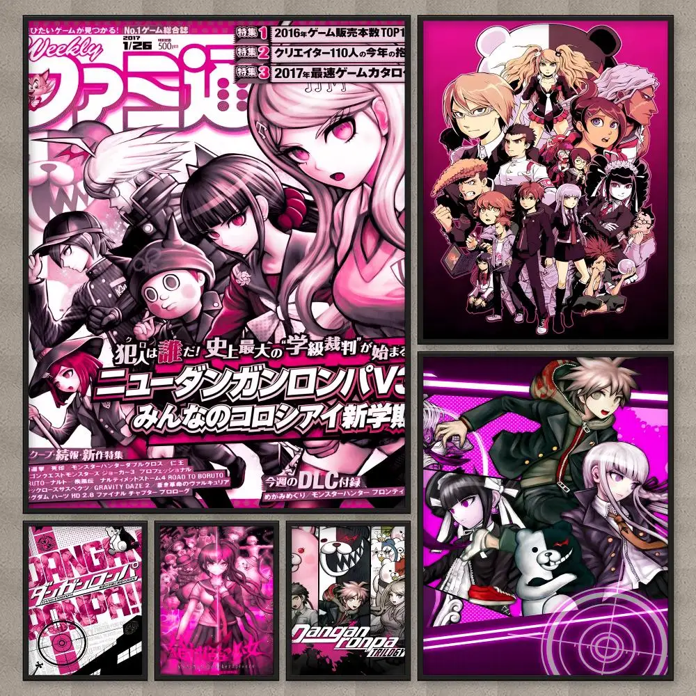 Anime Game D_DanganRonpaS Poster HD Wall Art Home Decor Waterproof Print Bedroom Garage Party Gift