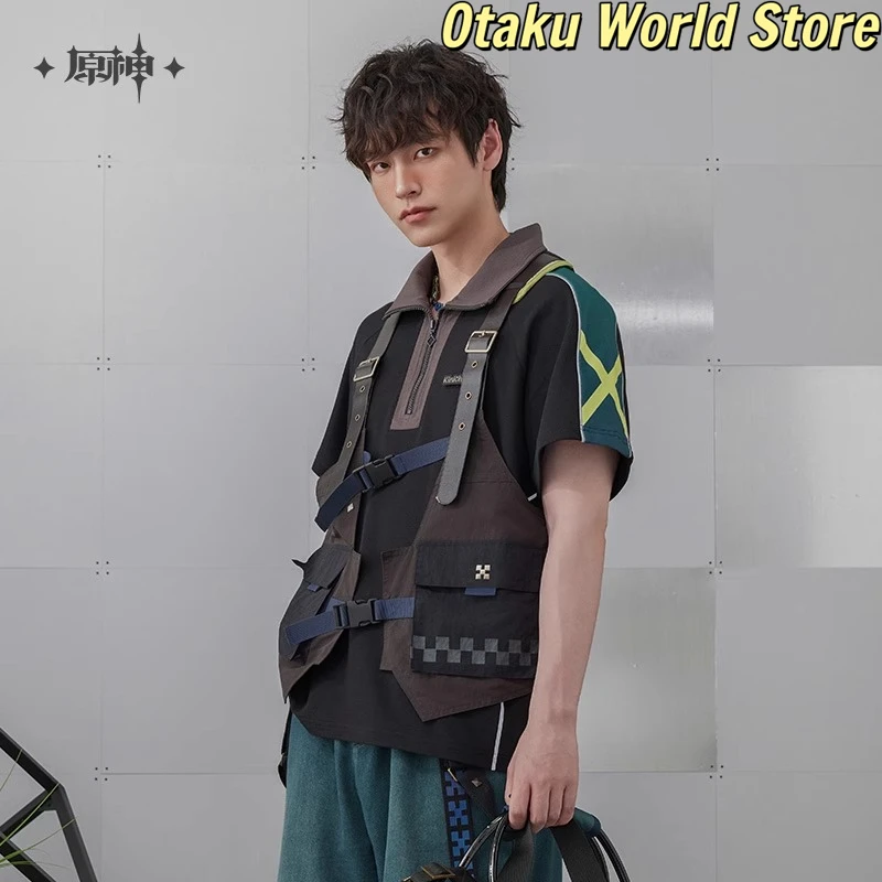 Genshin Impact Original Kinich Theme Impression Series Short-sleeved POLO shirt Mihoyo Kinich Cosplay Costume Game Coat Clothes