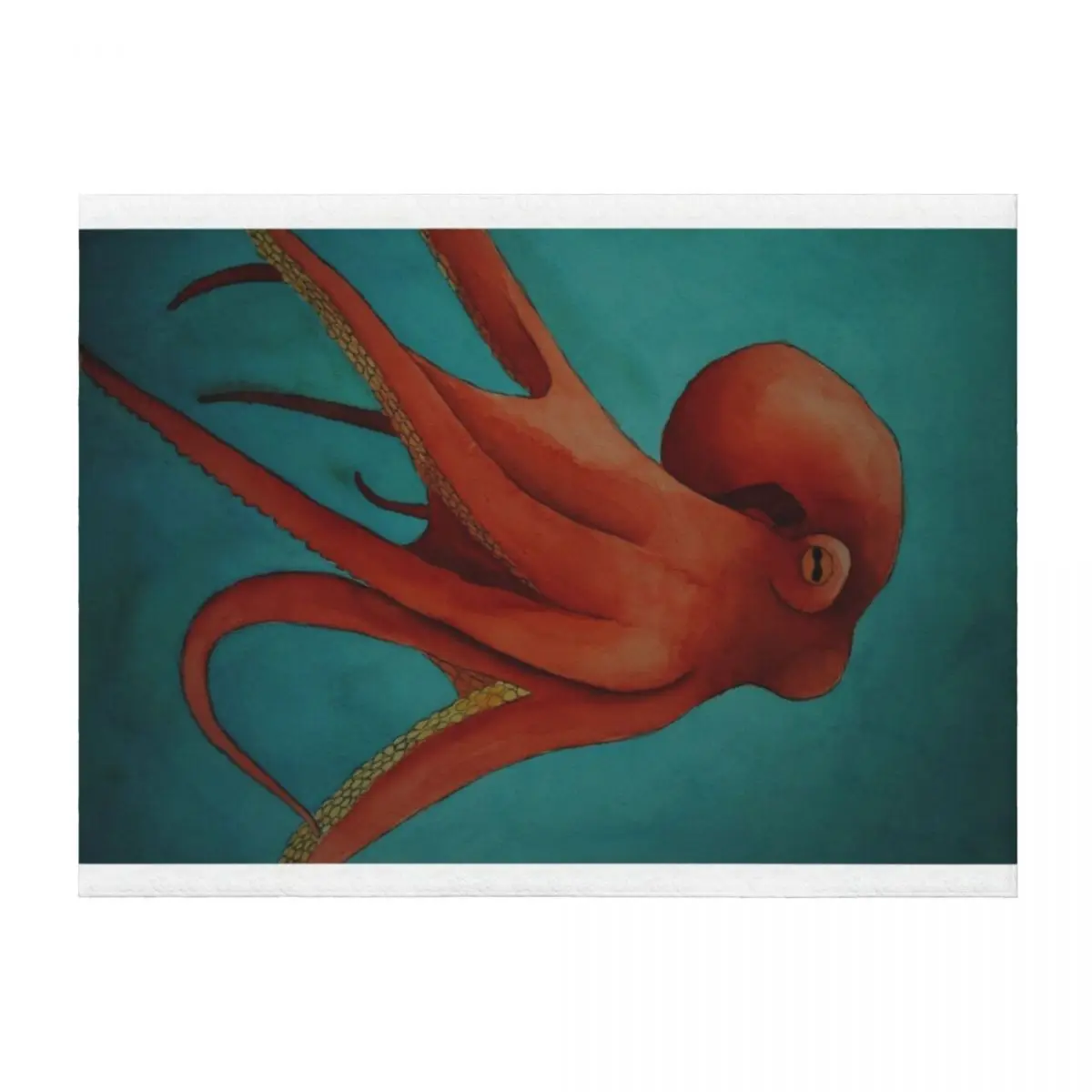 

Cephalopod Throw Blanket for sofa Summer Beddings Softest funny gift Blankets