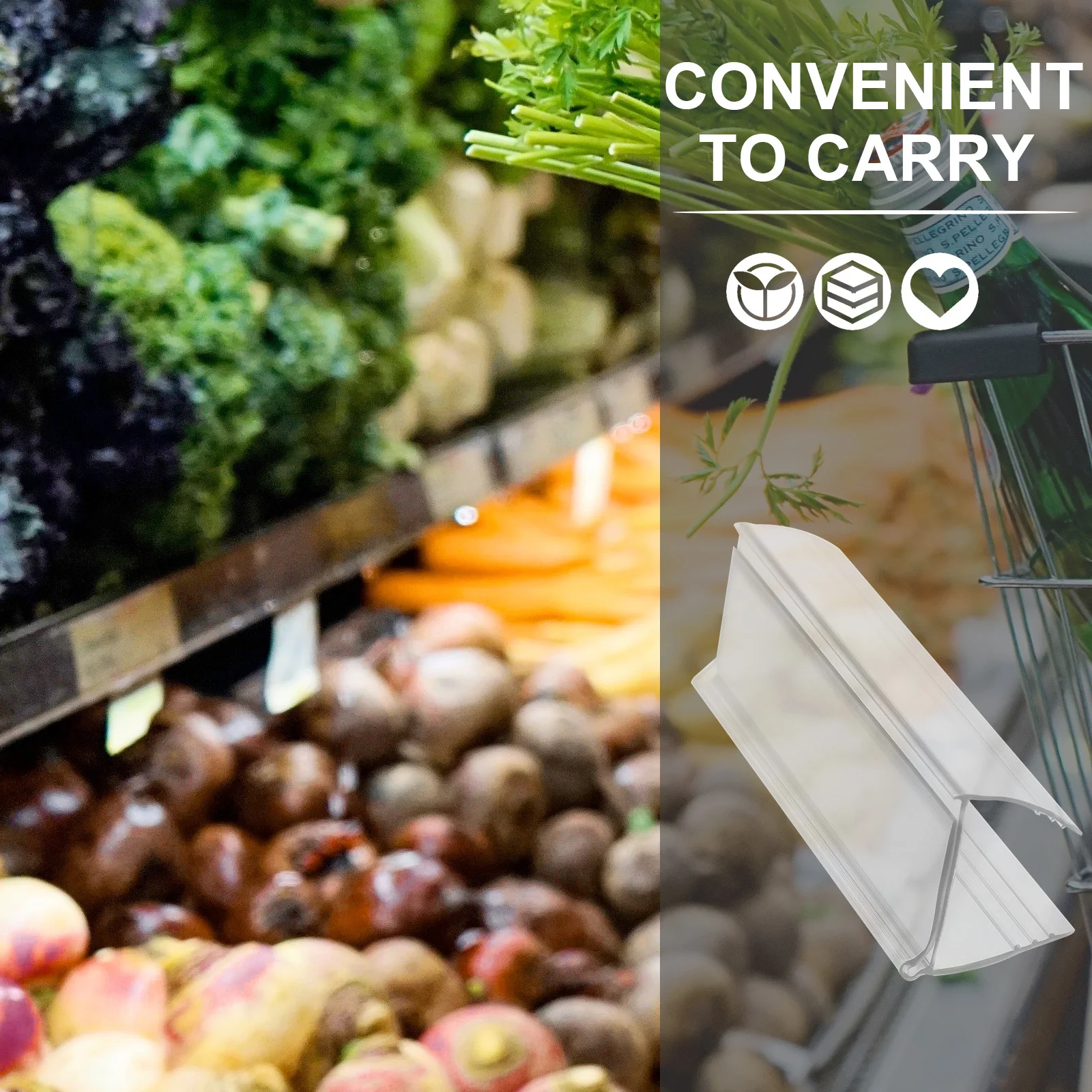 6 pezzi Porta cartellini del prezzo 8 cm x 2 5 cm Etichette per scaffali in acrilico trasparente Espositori Slot per etichette Segni per supermercati Antiscivolo