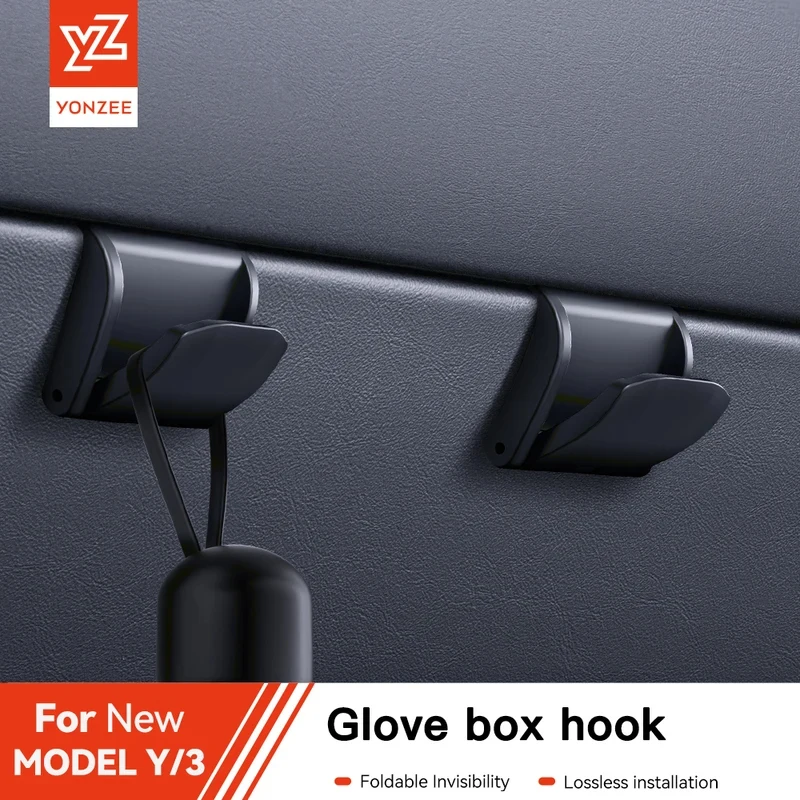 Tesla Model 3/Y Highland & Juniper – Concealed Glove Box Hook Holder with Umbrella & Bag Storage (Interior Modification)