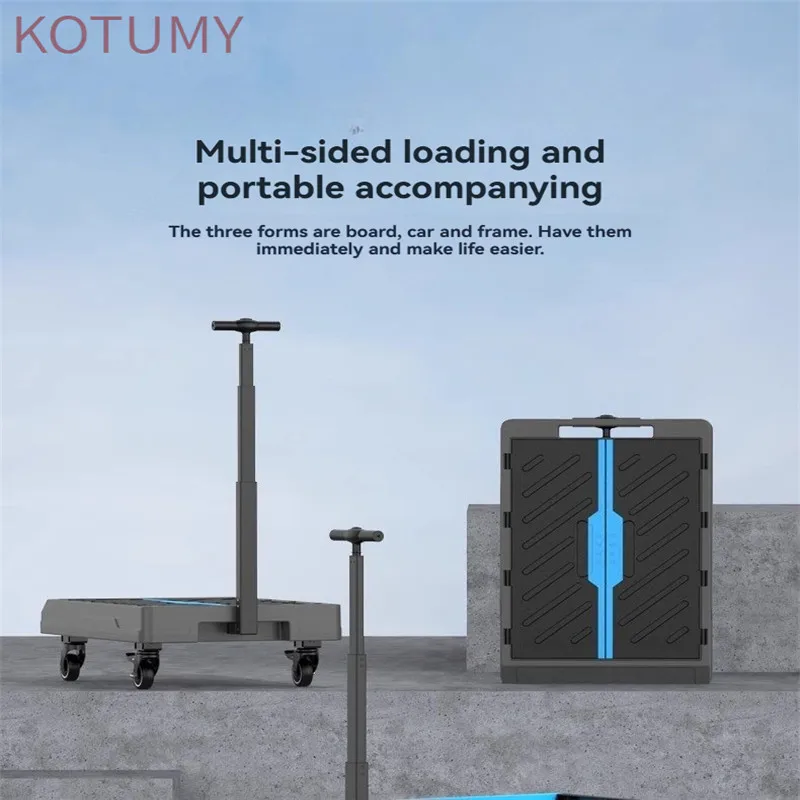 

KOTUMY Multifunctional folding trolley cart Supermarket shopping cart Outdoor shopping trolley