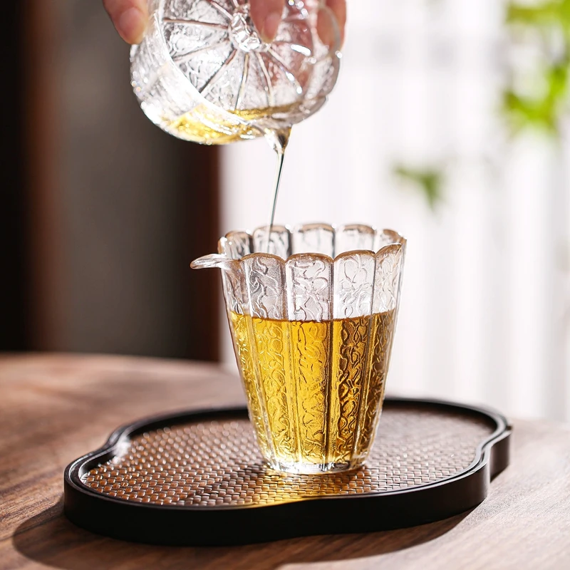 Pumpkin Glass Gaiwan, Covered Tea Cup, Large Tea Bowl, Traditional Chinese Kung Fu Tea Set