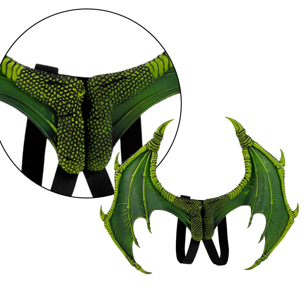 

3D Costume Green Pu Devil Wing Prop For Adults Lightweight Creative Flying Cosplay Accessory Party Carnival