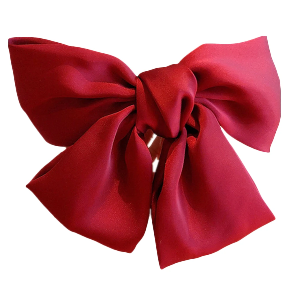 

2Pcs Red Bowknot Hair Clip Cloth Durable Hairpin Elegant Adorable Barrette Hair Accessories for Party Women Adorable Barrette