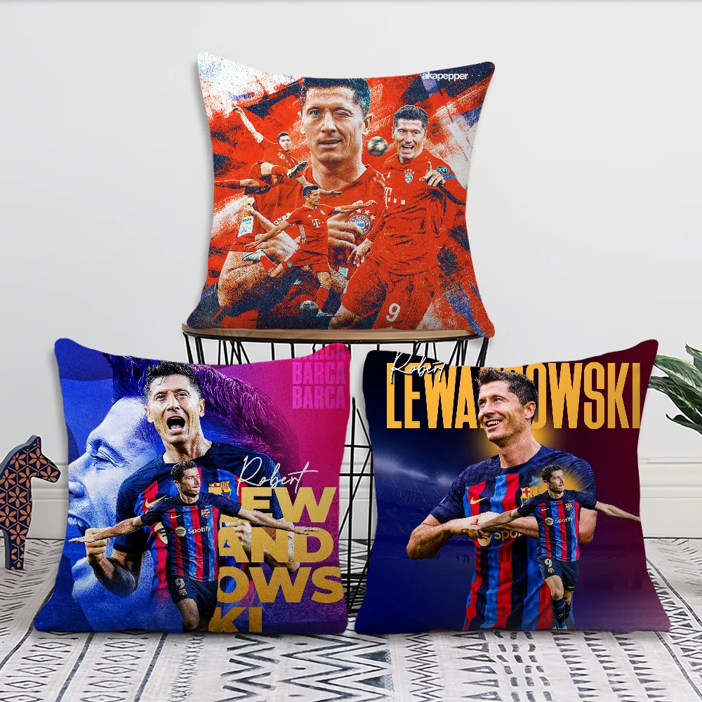 R-Robert L-Lewandowski Pillow Case Sofa Living Room Bedroom Headboard Backrest Cushion Square Cushion Nap Time