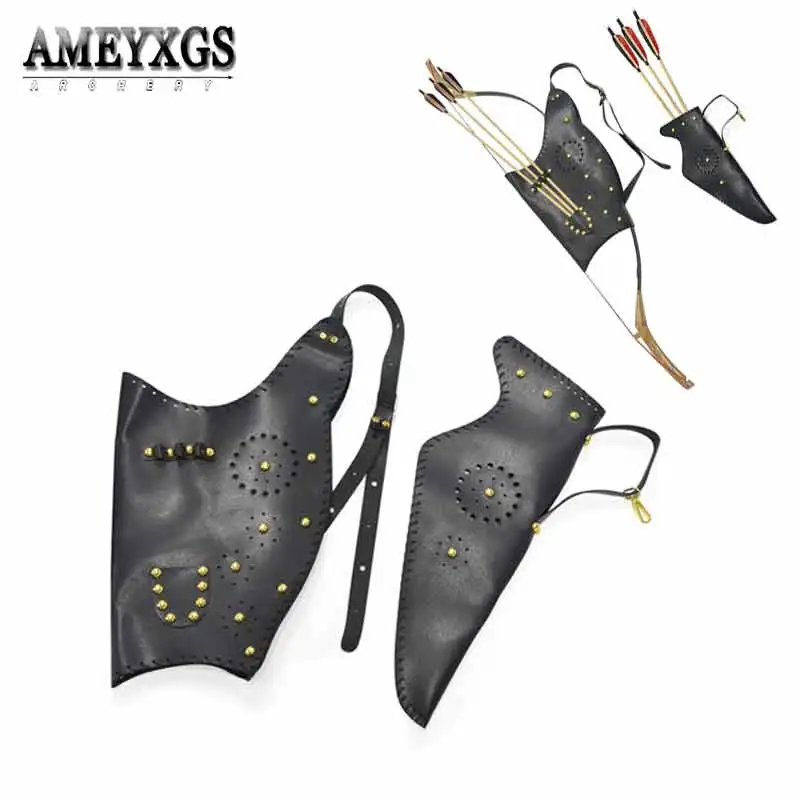 

Traditional Bow Bag Arrow Quiver PU Material Portability Archery Case Recurve Bow Hunting Shooting Accessories