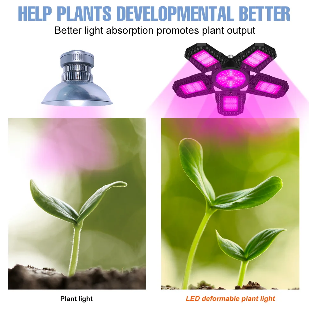300 واط LED E27/E26 تنمو ضوء لمبة الطيف الكامل مصباح النبات الدفيئة خيمة الفاكهة الزراعة المائية بوعاء زهرة زراعة الخضروات #6