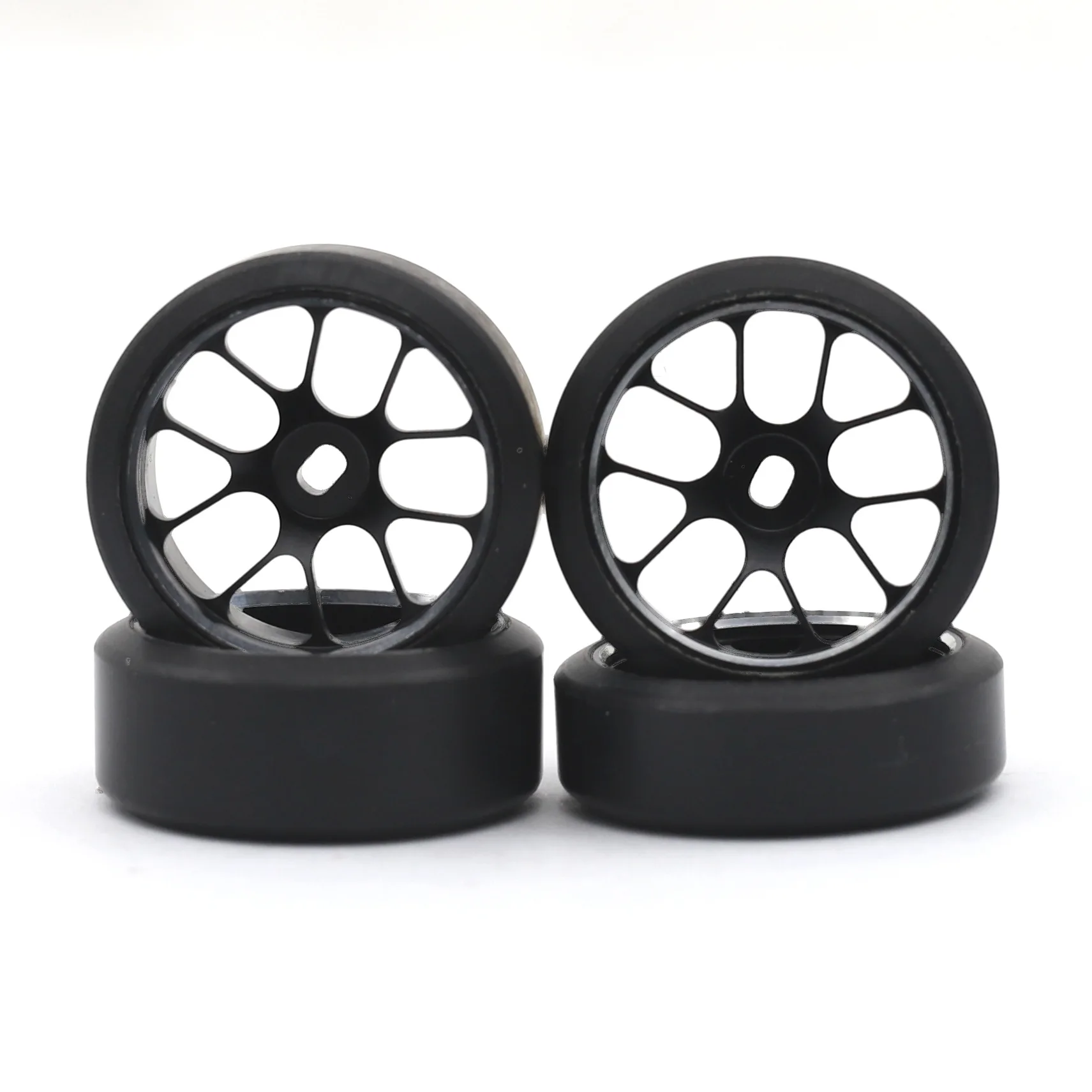 2.5/5.5 Degrees Hard Plastic Drift Tires Metal Wheel Rim for Wltoys 284131 K969 K989 Kyosho Mini-Z 1/28 RC Car Upgrade Parts