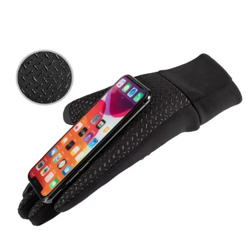 Guantes de montar impermeables de invierno para hombre, adecuados para deportes al aire libre, correr, esquí en motocicleta, pantalla táctil