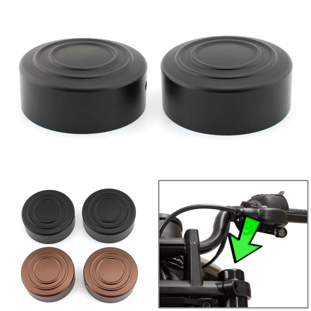 2Pcs Motorcycle Upper Fork Stem Nut Cap Covers For Harley Davidson Sportster S 1250 RH1250S 2021 2022 2023 2024 2025 Aluminum