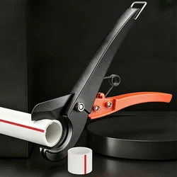 Pipe Cutter Pipe Scissors SK5 Material Ratchet Cutter Plastic pipe cutting tools PVC/PU/PP/PE Hose Cutting Hand Tool for Plumber