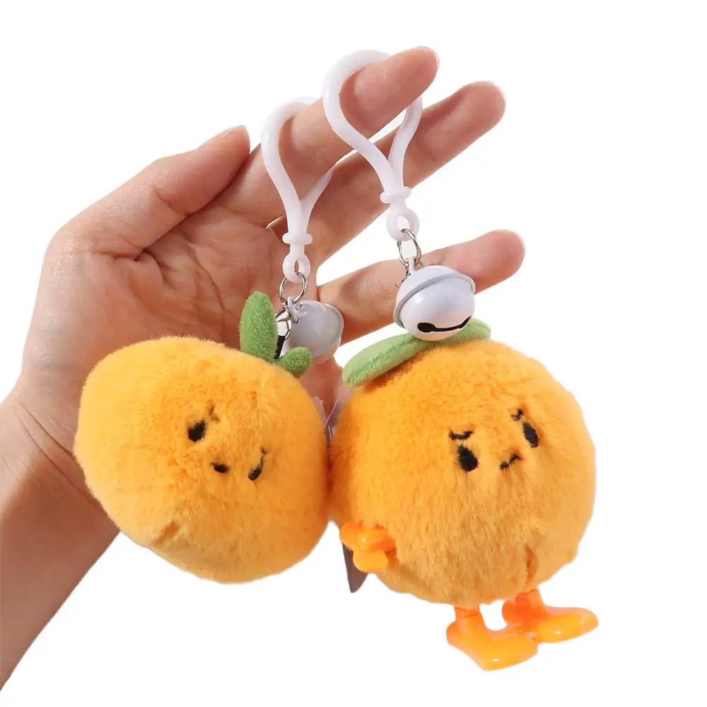 

Мягкий брелок-подвеска для сумки в виде мандарина, мультяшный, с функцией сжатия, для ключей от машины, украшение для рюкзака