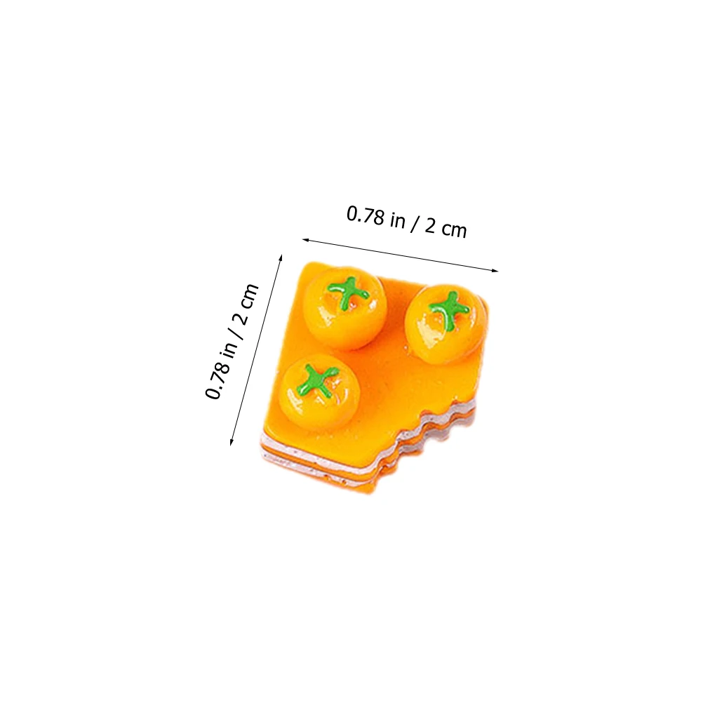 

10 Pcs Cake Resin Accessories Mini House Decor Fake Miniature Food Play Scene Simulated Charms Plastic Tiny Model
