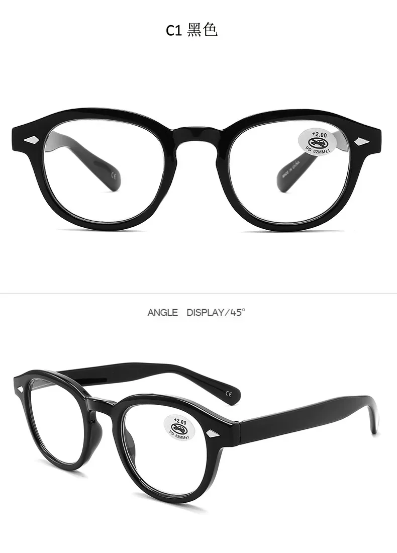+1,0 ~ +4,0 Reisnägel Kunststoff Presbyopiebrille Ovale neutrale Lesebrille Farbblockierte Schutzbrille – Detail 2