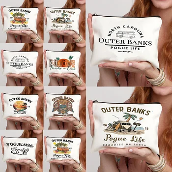 חיצוני בנקים Pouge חיים קוסמטי תיק נטפליקס מתנה עבור נשים איפור תיק קוסמטי נסיעות ארגונית מוצרי טואלטיקה תיק קלמר