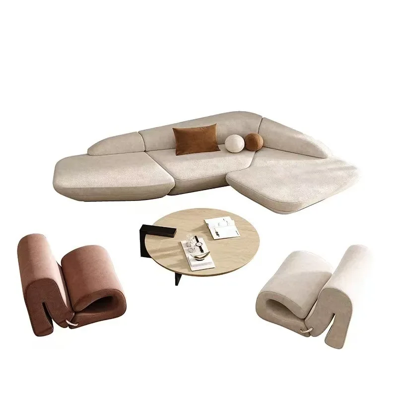 

New rental house style home nail salon rest area light luxury sofa office home Nordic style full set sofa