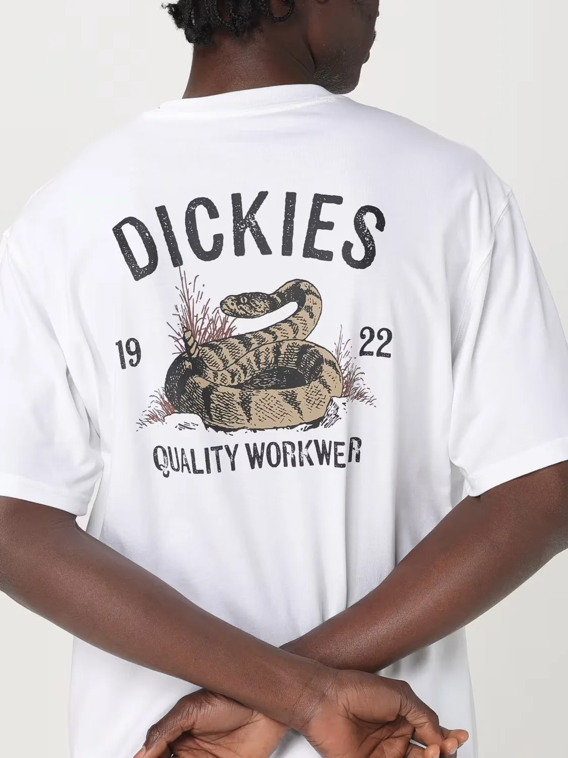 Ropa de tendencia de moda para actividades al aire libre, camisetas de manga corta con estampado de patrón DICKIE de verano de marca de lujo de algodón puro para hombres y mujeres