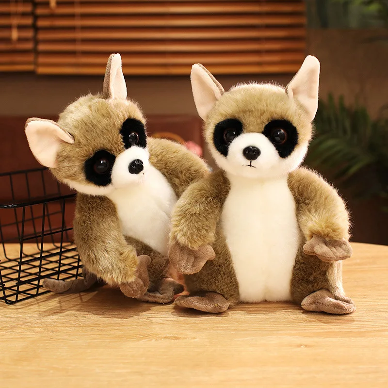 24cm Cute Big Eyed Lemur Plush Toy Realistic Lemur Stuffed Animal Doll Forest Animal Zoo Souvenirs Birthday Gift