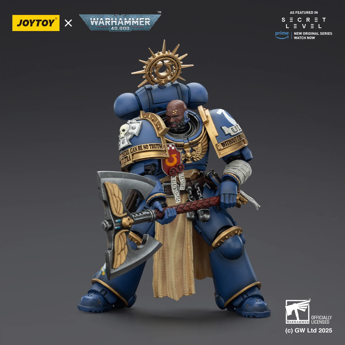 JOYTOY Warhammer 40K Titus with Laurels of Victory & Metaurus & Levantus & Torvald Action Figure Toys Ultramarines Space Marines