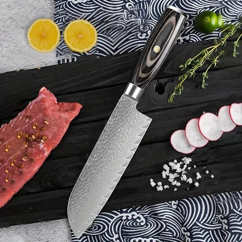 PLYS Coltello da chef giapponese professionale Coltello per affettare in acciaio inossidabile Coltello da sushi affilato Coltello per filetti di pesce Regalo di Natale