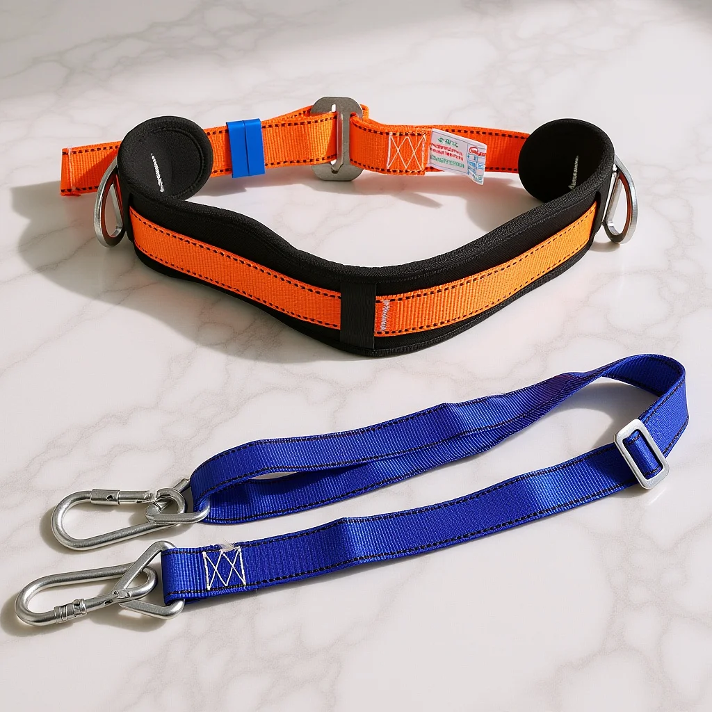 屋外安全ベルト 高強度ポリエステル クライミングハーネス フリーサイズ 登山用落下防止安全ベルト