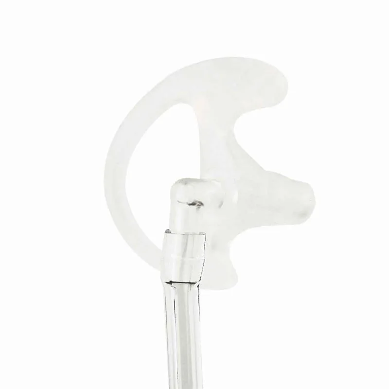 Auricular de silicona blanco para walkie-talkie Universal, tubo de bobina acústica de aire, tamaño S/M/L, 1 par