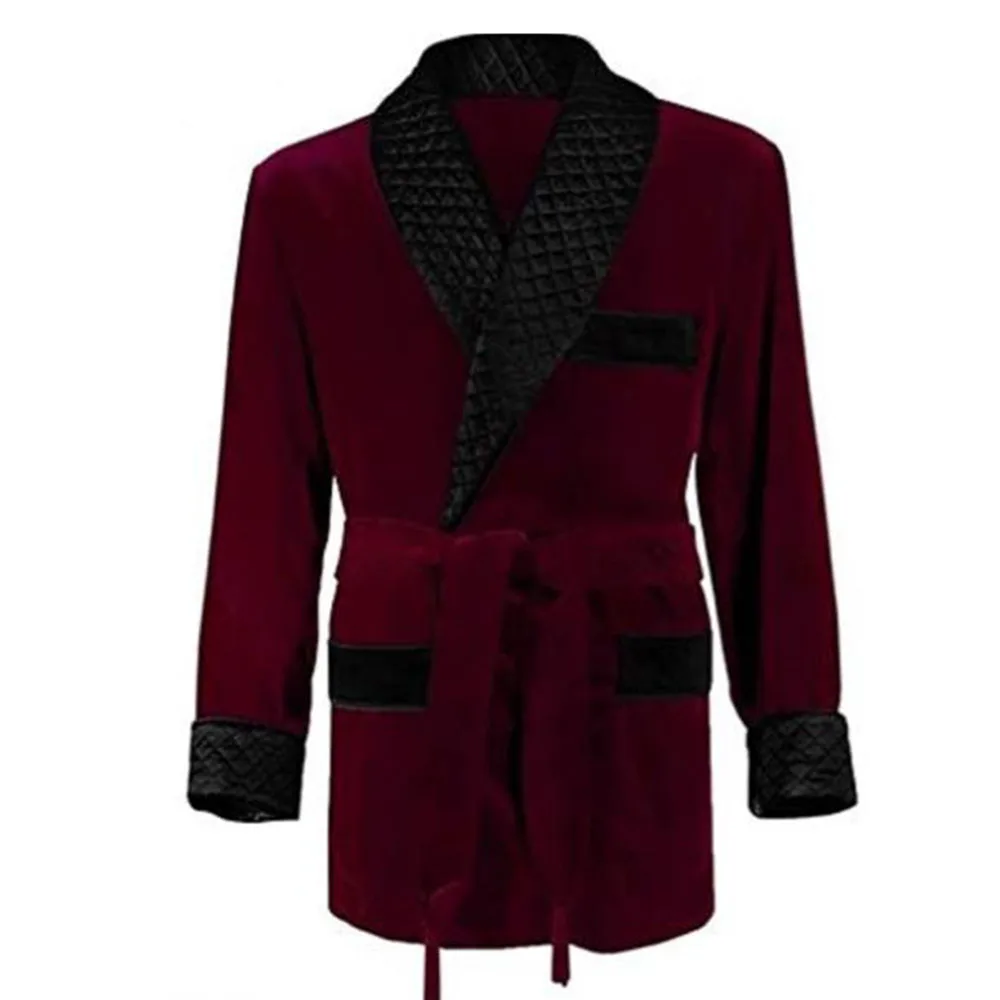 Latest Designs Velvet Smoking Jackets Shawl Lapel Formal Tuxedos Loose Vintage Retro Dinner Party Prom Suit Blazer(1 Jacket)