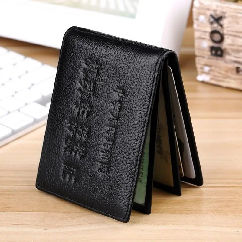Top Layer Cowhide Leather Driving License Cover Creative Multifunctional Men's Car ID Card Holder Women's Motor Vehicle Passport