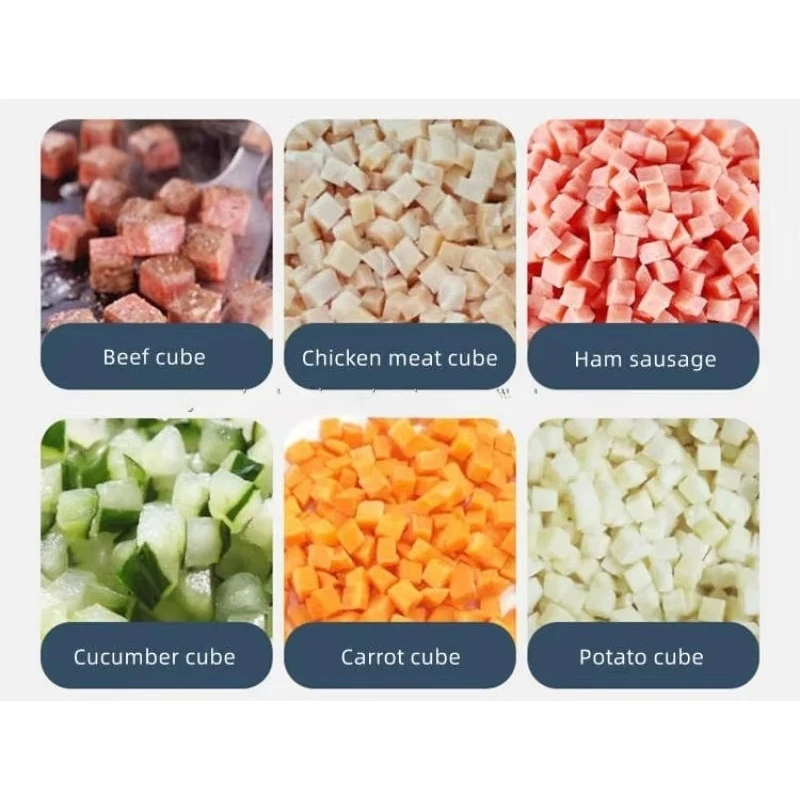 1時間あたり500kgのカスタマイズ可能な三次元ダイシングマシン、あらゆる種類の野菜や果物に適しています
