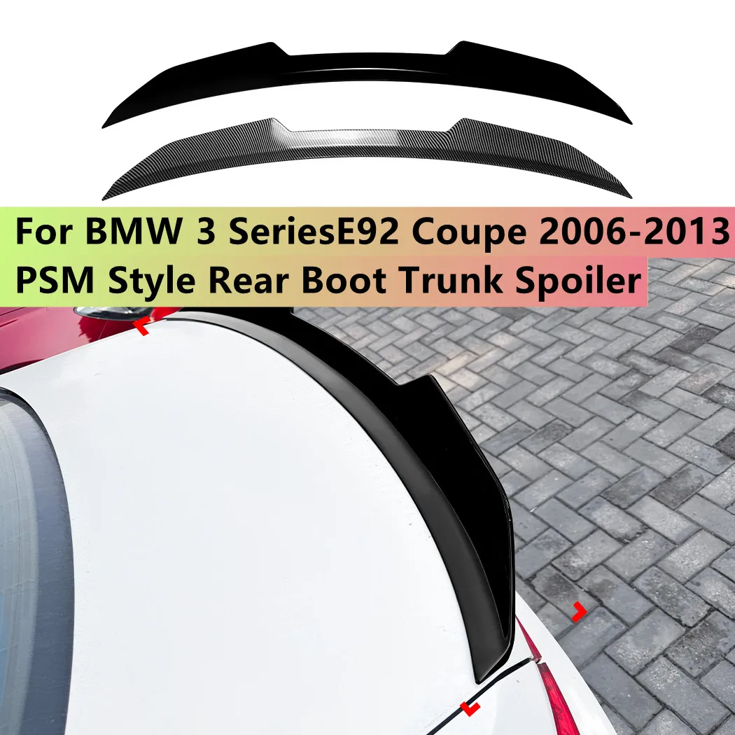 Für BMW 3er E92 Coupe 2006–2013 PSM Style Carbon/glänzend schwarz Heckkofferraumdeckel Auto Spoiler Flügel Auto Tuning Zubehör Teil
