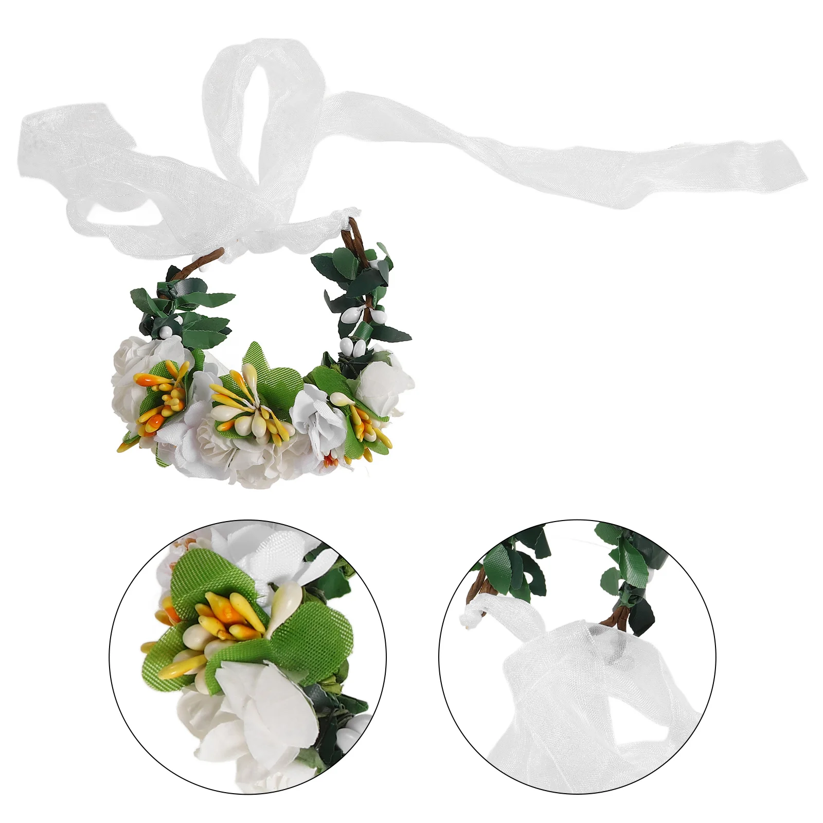 

Cat Headwear Headbands Accessories Dog Flower Flowers Collar Floral Pet with Headgear