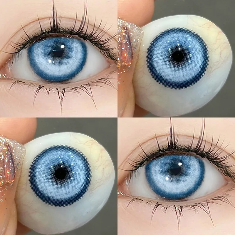 YIMEIXI 2PCS Hot Sale Cosplay Red Colored Contacts Lenses for Eye Degree Grade 0~-8.00 Soft Purple Cosmetic Makeup Pupils Yearly